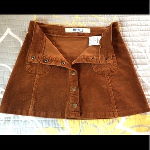 Brandy Melville button down corduroy skirt